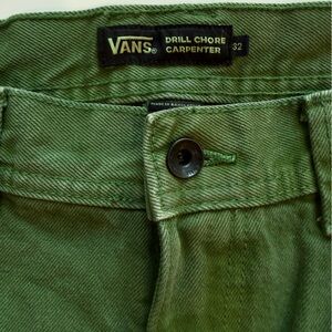 Vans Olive Green Drill Chore Pants
